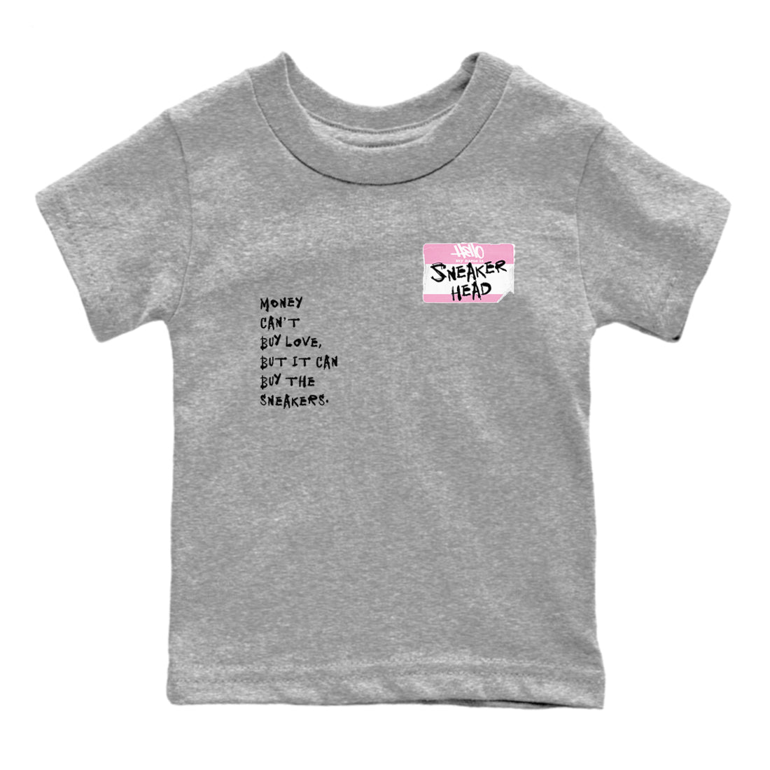 4s Orchid shirts to match jordans Sneakerhead Badge sneaker match tees Air Jordan 4 Orchid match shoes to clothes SNRT Sneaker Tees Youth Baby Heather Grey 2 tee
