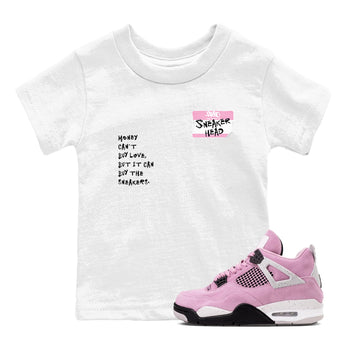 4s Orchid shirts to match jordans Sneakerhead Badge sneaker match tees Air Jordan 4 Orchid match shoes to clothes SNRT Sneaker Tees Youth Baby White 1 tee