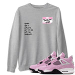 4s Orchid shirts to match jordans Sneakerhead Badge sneaker match tees Air Jordan 4 Orchid match shoes to clothes SNRT Sneaker Tees unisex cotton Heather Grey 1 shirts