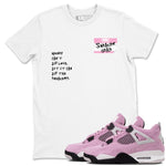 4s Orchid shirts to match jordans Sneakerhead Badge sneaker match tees Air Jordan 4 Orchid match shoes to clothes SNRT Sneaker Tees unisex cotton White 1 shirts