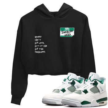 4s Oxidized Green shirts to match jordans Sneakerhead Badge sneaker match tees Air Jordan 4 Oxidized Green SNRT Sneaker Tees streetwear brand Black 1 crop tee