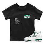 4s Oxidized Green shirts to match jordans Sneakerhead Badge sneaker match tees Air Jordan 4 Oxidized Green SNRT Sneaker Tees streetwear brand Baby and Youth Black 1 cotton tee