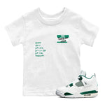 4s Oxidized Green shirts to match jordans Sneakerhead Badge sneaker match tees Air Jordan 4 Oxidized Green SNRT Sneaker Tees streetwear brand Baby and Youth White 1 cotton tee