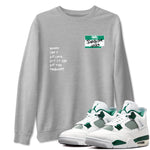 4s Oxidized Green shirts to match jordans Sneakerhead Badge sneaker match tees Air Jordan 4 Oxidized Green SNRT Sneaker Tees streetwear brand Heather Grey 1 unisex cotton tee