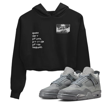 4s Wet Cement shirts to match jordans Sneakerhead Badge sneaker match tees Air Jordan 4 Wet Cement SNRT Sneaker Release Tees unisex cotton Black 1 Crop Shirts