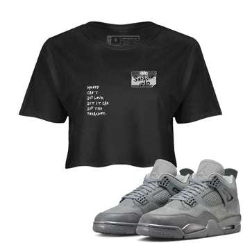4s Wet Cement shirts to match jordans Sneakerhead Badge sneaker match tees Air Jordan 4 Wet Cement SNRT Sneaker Release Tees unisex cotton Black 1 Crop Shirts