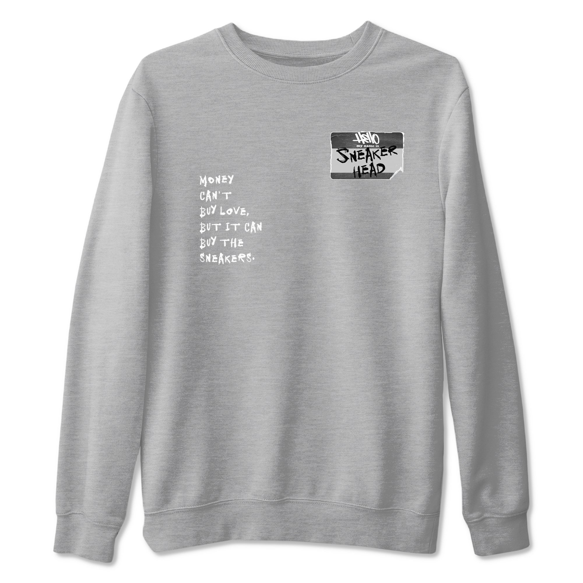 4s Wet Cement shirts to match jordans Sneakerhead Badge sneaker match tees Air Jordan 4 Wet Cement SNRT Sneaker Release Tees unisex cotton Heather Grey 2 crew neck shirts