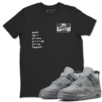 4s Wet Cement shirts to match jordans Sneakerhead Badge sneaker match tees Air Jordan 4 Wet Cement SNRT Sneaker Release Tees unisex cotton Black 1 crew neck shirts