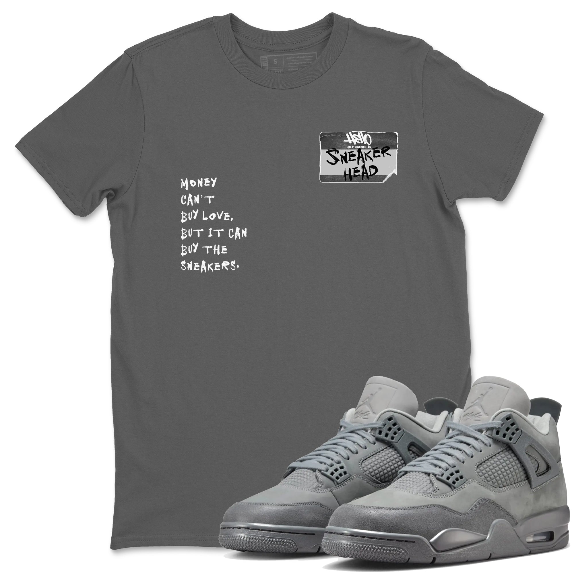 4s Wet Cement shirts to match jordans Sneakerhead Badge sneaker match tees Air Jordan 4 Wet Cement SNRT Sneaker Release Tees unisex cotton Cool Grey 1 crew neck shirts