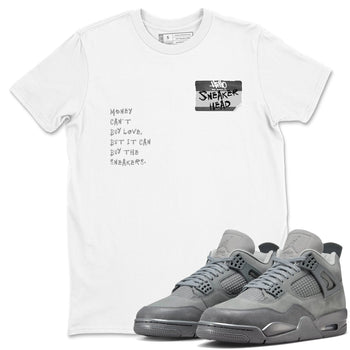 4s Wet Cement shirts to match jordans Sneakerhead Badge sneaker match tees Air Jordan 4 Wet Cement SNRT Sneaker Release Tees unisex cotton White 1 crew neck shirts