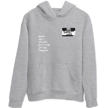 Air Jordan 4 White Thunder shirts to match jordans Sneakerhead Badge sneaker match tees Air Jordan 4 Retro White Thunder SNRT Sneaker Tees streetwear brand Heather Grey 2 unisex cotton tee