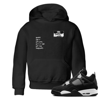 Air Jordan 4 White Thunder shirts to match jordans Sneakerhead Badge sneaker match tees Air Jordan 4 Retro White Thunder SNRT Sneaker Tees streetwear brand Baby and Youth Black 1 cotton tee
