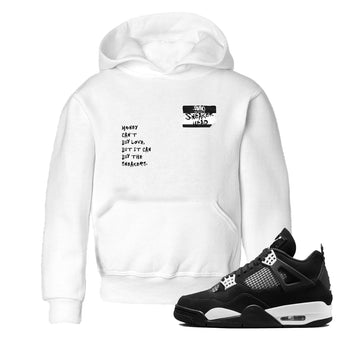 Air Jordan 4 White Thunder shirts to match jordans Sneakerhead Badge sneaker match tees Air Jordan 4 Retro White Thunder SNRT Sneaker Tees streetwear brand Baby and Youth White 1 cotton tee