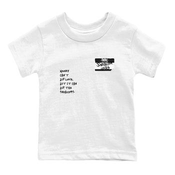 Air Jordan 4 White Thunder shirts to match jordans Sneakerhead Badge sneaker match tees Air Jordan 4 Retro White Thunder SNRT Sneaker Tees streetwear brand Baby and Youth White 2 cotton tee