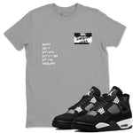 Air Jordan 4 White Thunder shirts to match jordans Sneakerhead Badge sneaker match tees Air Jordan 4 Retro White Thunder SNRT Sneaker Tees streetwear brand Heather Grey 1 unisex cotton tee