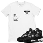 Air Jordan 4 White Thunder shirts to match jordans Sneakerhead Badge sneaker match tees Air Jordan 4 Retro White Thunder SNRT Sneaker Tees streetwear brand White 1 unisex cotton tee