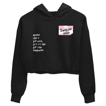 Sneaker match tees – Sneaker Tees To Match Air Jordan 5 Medium Soft Pink Shoes – Sneakerhead Badge Crop T-Shirt Black 2
