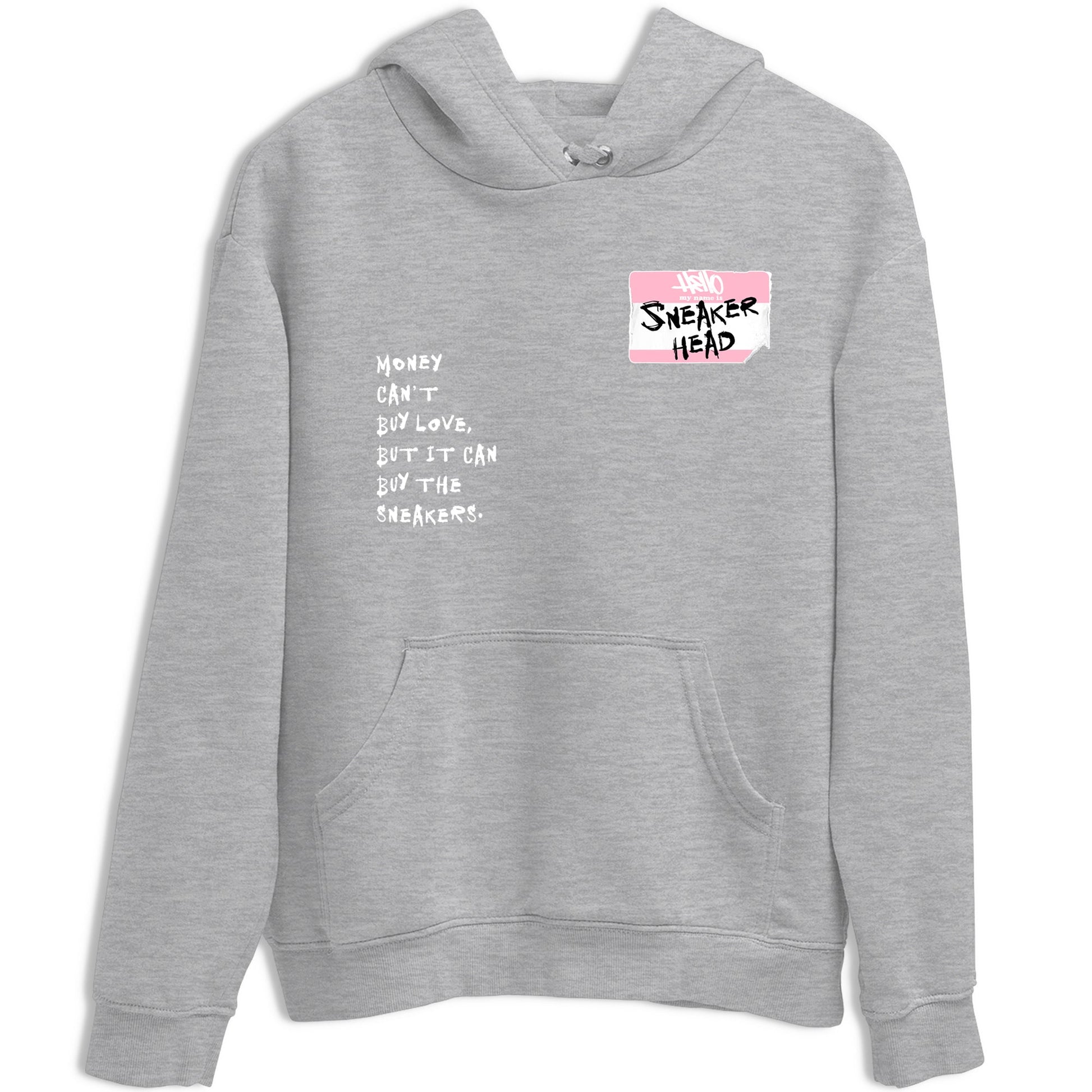 Sneaker match tees – Sneaker Tees To Match Air Jordan 5 Medium Soft Pink Shoes – Sneakerhead Badge Tee Heather Grey 2