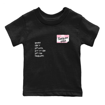 Sneaker match tees – Sneaker Tees To Match Air Jordan 5 Medium Soft Pink Shoes – Sneakerhead Badge Kids T-Shirt Black 2