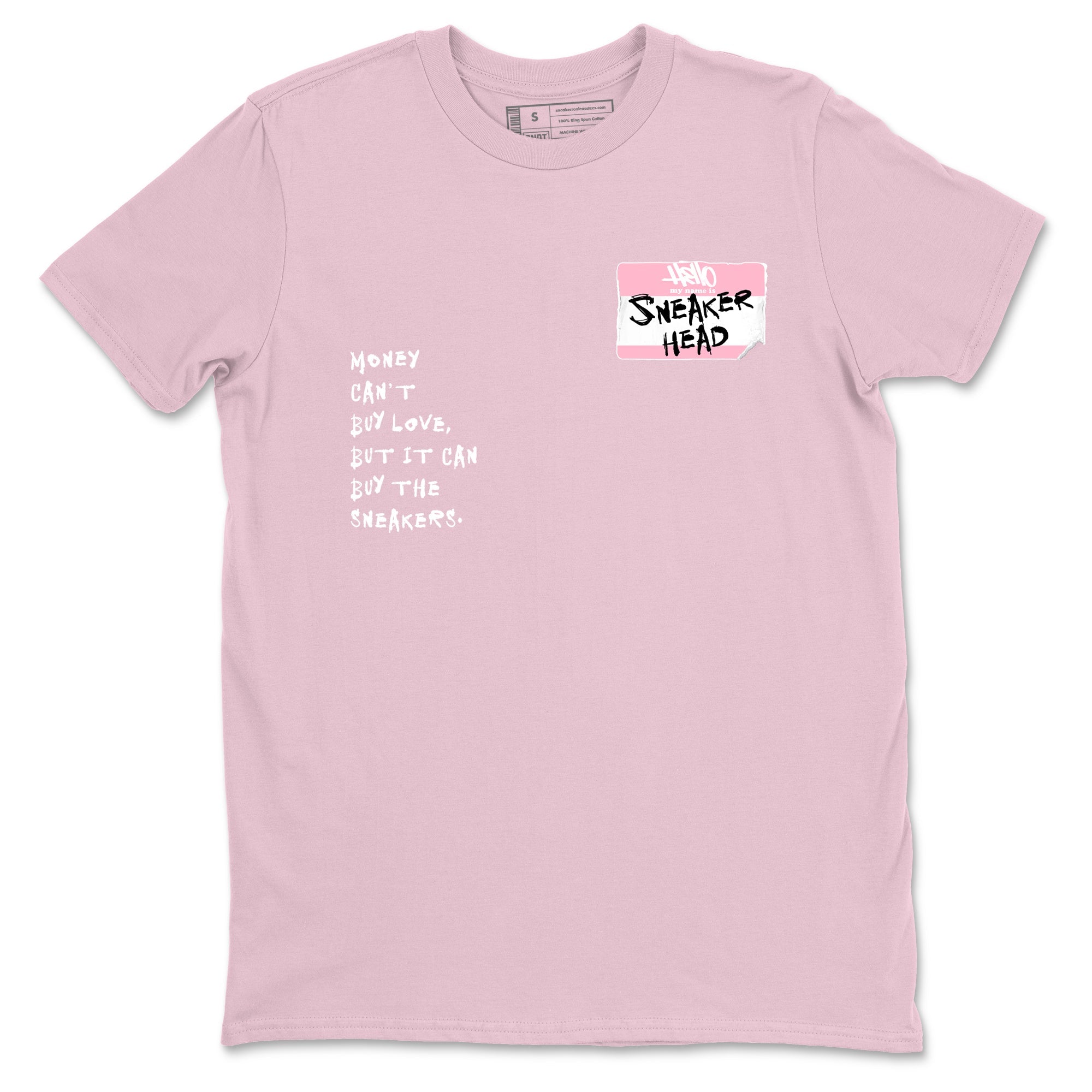 Sneaker match tees – Sneaker Tees To Match Air Jordan 5 Medium Soft Pink Shoes – Sneakerhead Badge Tee Pink 2