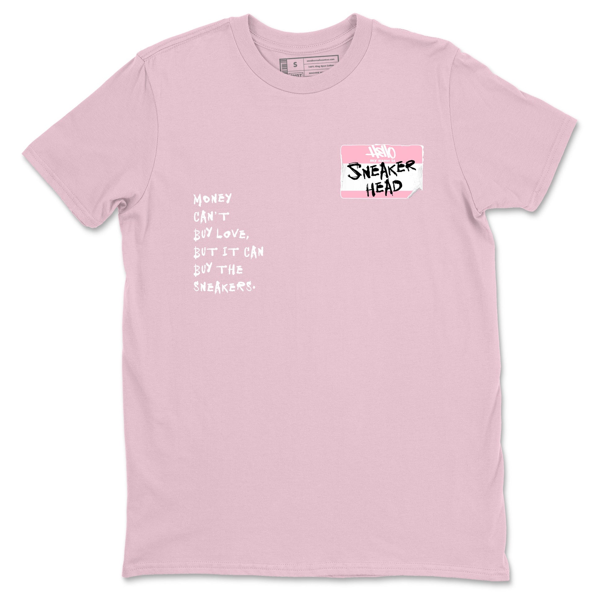Sneaker match tees – Sneaker Tees To Match Air Jordan 5 Medium Soft Pink Shoes – Sneakerhead Badge Tee Pink 2