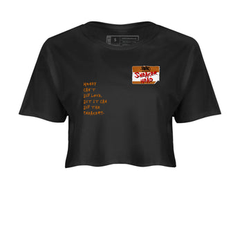 5s Archaeo Brown shirts to match jordans Sneakerhead Badge sneaker match tees Air Jordan 5 Archaeo Brown match shoes to clothes SNRT Sneaker Tees unisex cotton Black 2 crop tee