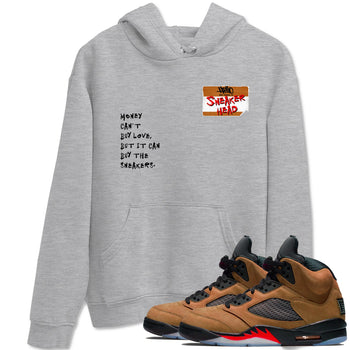 5s Archaeo Brown shirts to match jordans Sneakerhead Badge sneaker match tees Air Jordan 5 Archaeo Brown match shoes to clothes SNRT Sneaker Tees unisex cotton Heather Grey 1 shirts