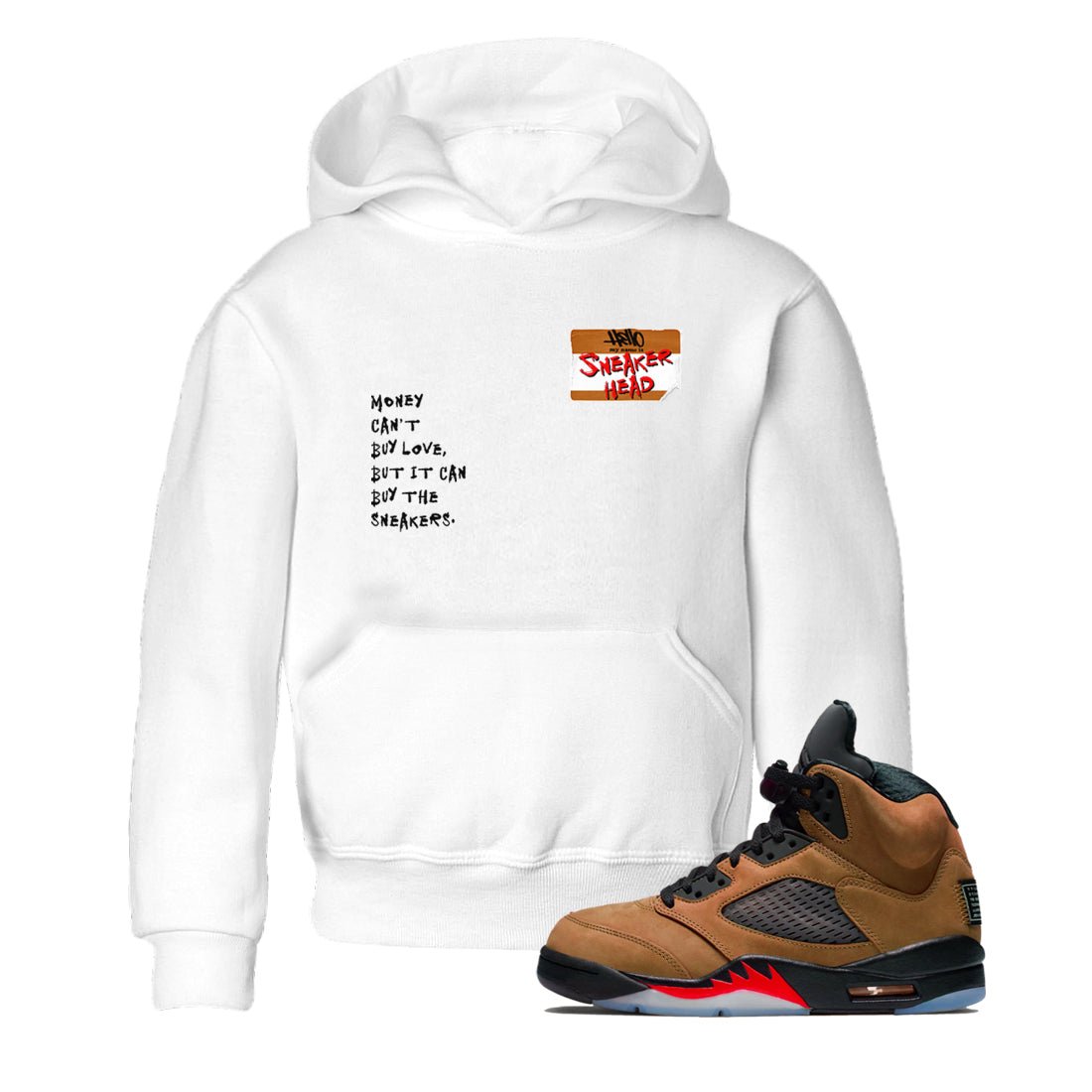 5s Archaeo Brown shirts to match jordans Sneakerhead Badge sneaker match tees Air Jordan 5 Archaeo Brown match shoes to clothes SNRT Sneaker Tees Youth Baby White 1 tee