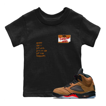 5s Archaeo Brown shirts to match jordans Sneakerhead Badge sneaker match tees Air Jordan 5 Archaeo Brown match shoes to clothes SNRT Sneaker Tees Youth Baby Black 1 tee