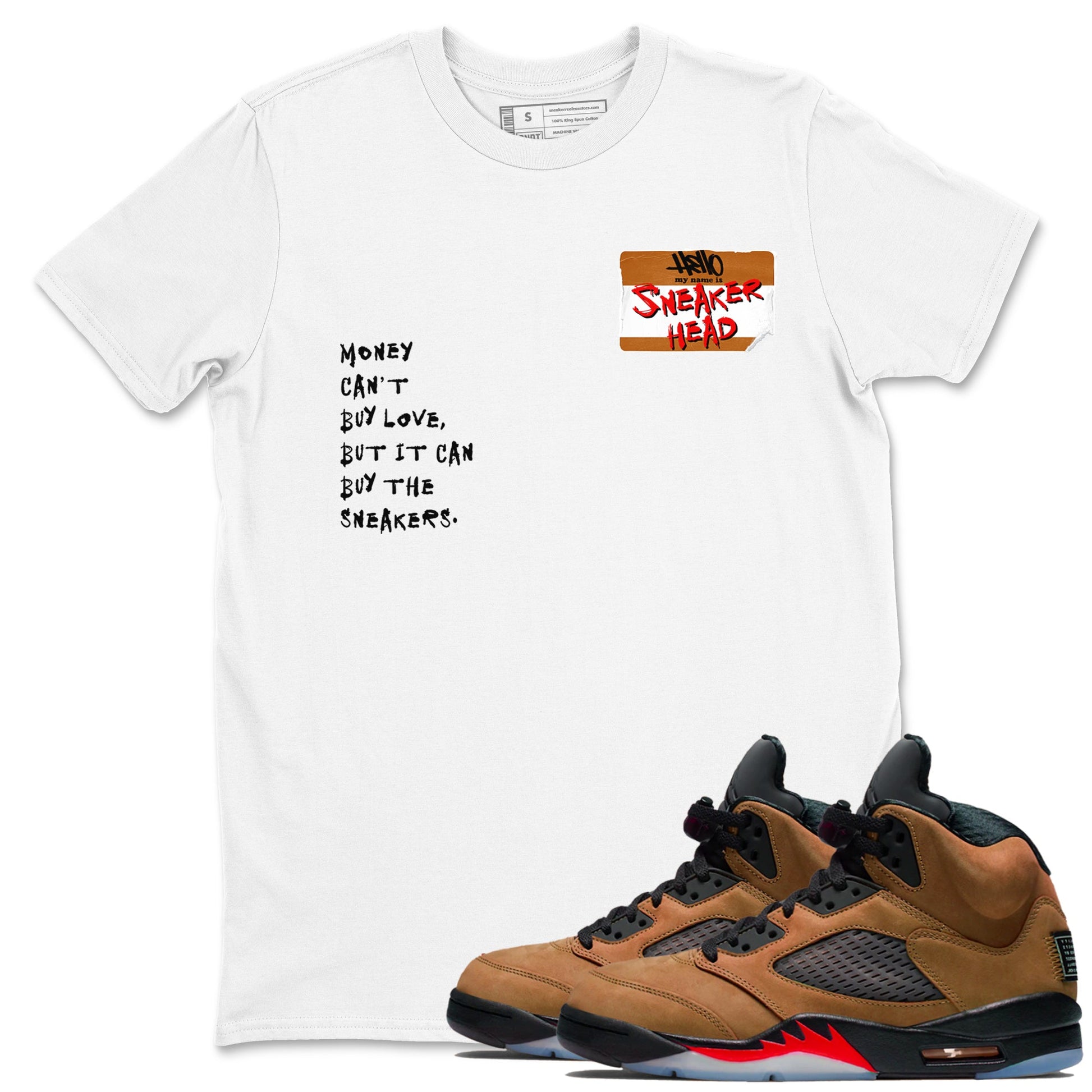 5s Archaeo Brown shirts to match jordans Sneakerhead Badge sneaker match tees Air Jordan 5 Archaeo Brown match shoes to clothes SNRT Sneaker Tees unisex cotton White 1 shirts