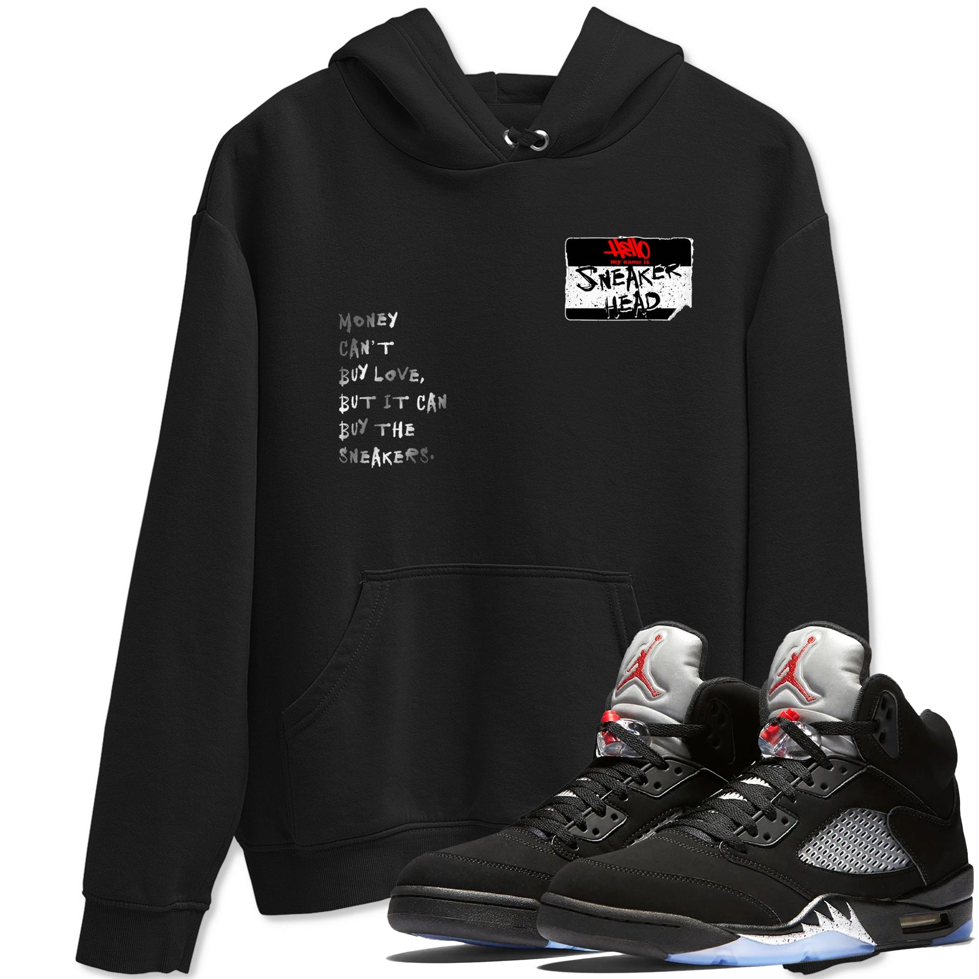 5s Black Metallic Reimagined shirts to match jordans Sneakerhead Badge best t shirts to wear with jordans AJ5 Retro OG Reimagined match shoes to clothes SNRT Sneaker Tees unisex cotton Black 1 shirts