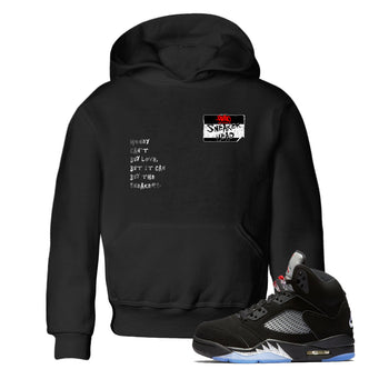 5s Black Metallic Reimagined shirts to match jordans Sneakerhead Badge best t shirts to wear with jordans AJ5 Retro OG Reimagined match shoes to clothes SNRT Sneaker Tees Youth Baby Black 1 tee