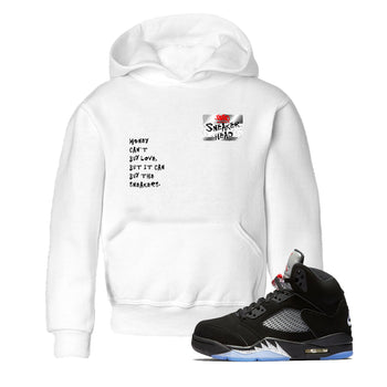 5s Black Metallic Reimagined shirts to match jordans Sneakerhead Badge best t shirts to wear with jordans AJ5 Retro OG Reimagined match shoes to clothes SNRT Sneaker Tees Youth Baby White 1 tee