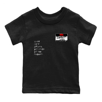 5s Black Metallic Reimagined shirts to match jordans Sneakerhead Badge best t shirts to wear with jordans AJ5 Retro OG Reimagined match shoes to clothes SNRT Sneaker Tees Youth Baby Black 2 tee