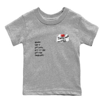 5s Black Metallic Reimagined shirts to match jordans Sneakerhead Badge best t shirts to wear with jordans AJ5 Retro OG Reimagined match shoes to clothes SNRT Sneaker Tees Youth Baby Heather Grey 2 tee