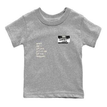 5s Sail shirt to match jordans Sneakerhead Badge sneaker tees Air Jordan 5 Sail SNRT sneaker release tees baby toddler Heather Grey 2 cotton Shirt