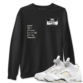 5s Sail shirt to match jordans Sneakerhead Badge sneaker tees Air Jordan 5 Sail SNRT Sneaker Release Tees unisex cotton Black 1 crew neck shirt