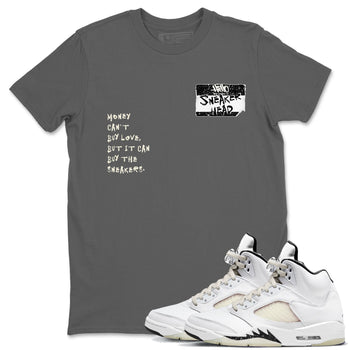 5s Sail shirt to match jordans Sneakerhead Badge sneaker tees Air Jordan 5 Sail SNRT Sneaker Release Tees unisex cotton Cool Grey 1 crew neck shirt