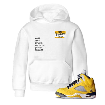 Sneakerhead Badge baby and kids t-shirt crafted for little sneakerheads to shine with the Air Jordan 5 Tokyo sneakers, displayed in White 1.