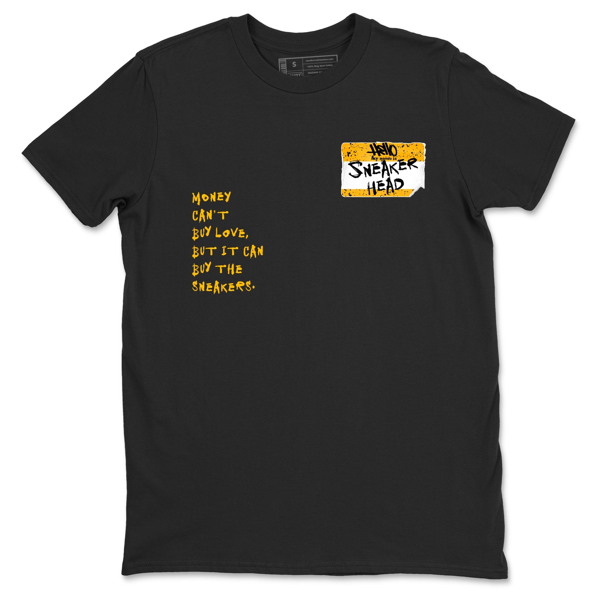 Sneakerhead Badge sneaker match t-shirt styled to complete your fit with the Air Jordan 5 Tokyo sneakers, shown in Black 2.