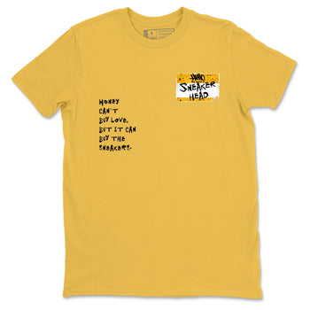 Sneakerhead Badge sneaker match t-shirt styled to complete your fit with the Air Jordan 5 Tokyo sneakers, shown in Daisy 2.