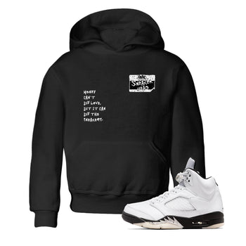 5s White Black shirts to match jordans Sneakerhead Badge sneaker match tees Air Jordan 5 White Black match shoes to clothes SNRT Sneaker Tees Youth Baby Black 1 tee