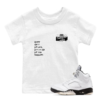 5s White Black shirts to match jordans Sneakerhead Badge sneaker match tees Air Jordan 5 White Black match shoes to clothes SNRT Sneaker Tees Youth Baby White 1 tee