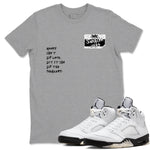 5s White Black shirts to match jordans Sneakerhead Badge sneaker match tees Air Jordan 5 White Black match shoes to clothes SNRT Sneaker Tees unisex cotton Heather Grey 1 shirts