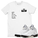 5s White Black shirts to match jordans Sneakerhead Badge sneaker match tees Air Jordan 5 White Black match shoes to clothes SNRT Sneaker Tees unisex cotton White 1 shirts