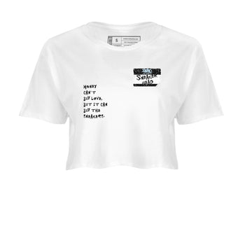 6s White Black shirt to match jordans Sneakerhead Badge sneaker tees Air Jordan 6 White Black SNRT Sneaker Release Tees White 2 crop length shirt