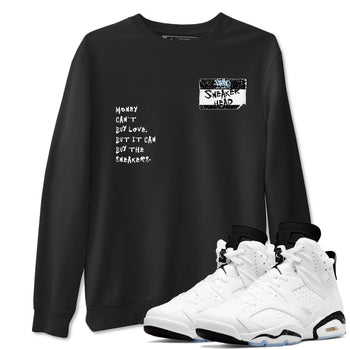 6s White Black shirt to match jordans Sneakerhead Badge sneaker tees Air Jordan 6 White Black SNRT Sneaker Release Tees unisex cotton Black 1 crew neck shirt