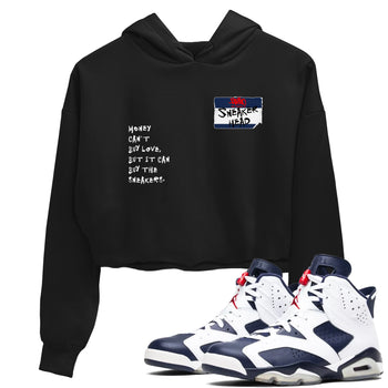 6s White And Midnight Navy shirts to match jordans Sneakerhead Badge sneaker match tees Air Jordan 6 White And Midnight Navy SNRT Sneaker Release Tees unisex cotton Black 1 Crop Shirts