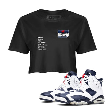 6s White And Midnight Navy shirts to match jordans Sneakerhead Badge sneaker match tees Air Jordan 6 White And Midnight Navy SNRT Sneaker Release Tees unisex cotton Black 1 Crop Shirts