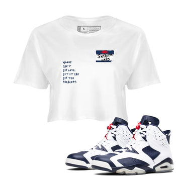 6s White And Midnight Navy shirts to match jordans Sneakerhead Badge sneaker match tees Air Jordan 6 White And Midnight Navy SNRT Sneaker Release Tees unisex cotton White 1 Crop Shirts